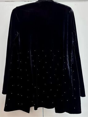 Black Velvet Studded Blazer Jacket